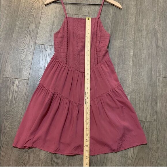 Wild Fable Sundress Women’s XS Mauve Embroidered Tiered Adjustable Straps. - Picture 13 of 14